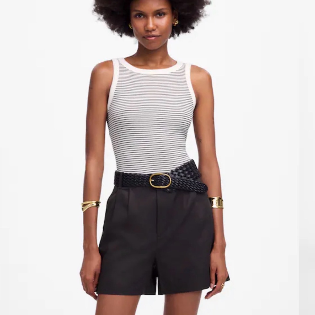 Madewell Drapey Twill Pleated Shorts